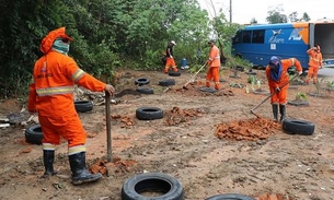 Quatro lixeiras viciadas no Tarumã são retiradas pela Prefeitura