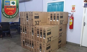 Dono de loja é preso ao ser flagrado com mais de 50 TV's roubadas no Amazonas