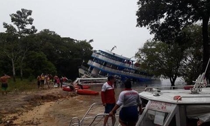 No Amazonas, Marinha abre inquérito para investigar causa de naufrágio na Praia da Lua