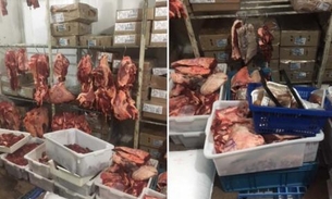 Mais de 400kg de carnes estragadas são apreendidos em supermercado de Manaus