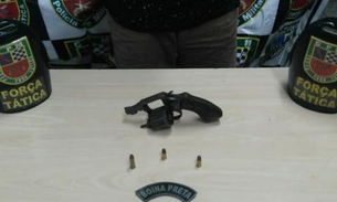 Foragido é preso ao tentar se livrar de arma em terreno baldio de Manaus 