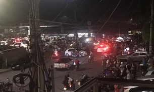 Posto de gasolina vira festa e jovens fazem racha em avenida de Manaus, veja vídeo