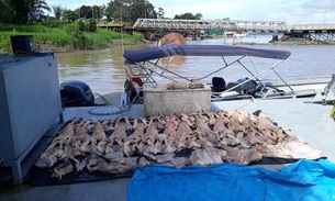 Quatro pessoas são presas com 368 kg de carne de caça em porto no Amazonas