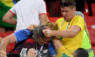 Brasileiros e sérvios se agridem em estádio após vitória da seleção 
