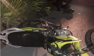Em Manaus, vigilante fica gravemente ferido em acidente com motocicleta