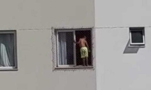 Moradores flagram criança andando em janela do 18º andar de prédio