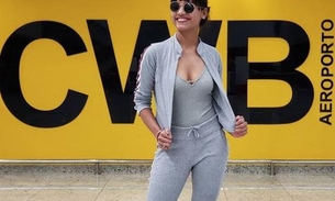 Cheia de estilo, ex-BBB Gleici visita terra natal de Wagner, em Curitiba