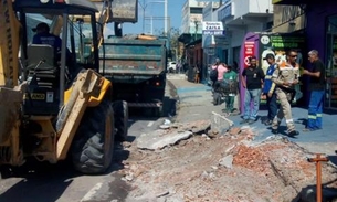 Prefeitura remove obstruções em calçadas e torna avenida acessível a cadeirantes em Manaus