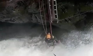 Bombeiros revelam detalhes sobre resgate de corpo de turista em cachoeira no Amazonas