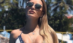 Aos 7 meses de gravidez, Letícia Santiago volta a impressionar com barriga imperceptível