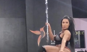Gracyanne Barbosa faz treme treme com bumbum em aula de pole dance