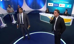 Bolsonaro e Daciolo discutem durante debate e internet não perdoa