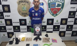 Com arma, drogas e munições, suposto pistoleiro da FDN é preso em Manaus