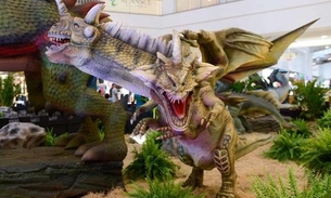 Exposição de Dragões de até 8 metros ganha temporada gratuita em shopping de Manaus
