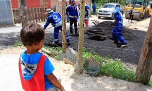 Obras avançam em ruas da comunidade Lago Azul