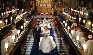 Princesa Eugenie, neta da rainha Elizabeth, se casa no castelo de Windsor