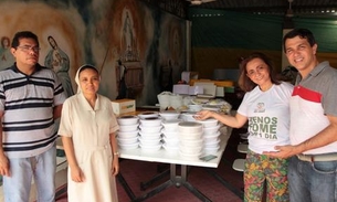 Ação ‘Menos fome por um dia’ distribui mais de 500 quentinhas em Manaus