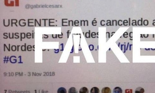  É #FAKE que Enem 2018 foi cancelado por suspeitas de fraude