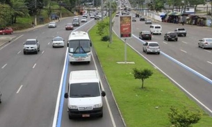 Faixa Azul volta a ser de uso exclusivo para ônibus em Manaus 