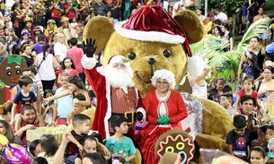 Chegada do Papai Noel inicia programação de Natal no Parque da Criança