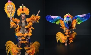 Mayra Dias vestirá traje típico arrebatador feito por artista de Parintins no Miss Universo