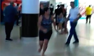Vídeo mostra pessoas em pânico durante tentativa de roubo em shopping de Manaus