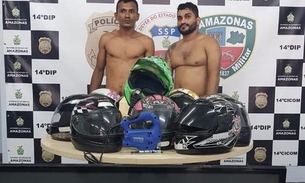 Em Manaus, irmãos são presos suspeitos de venderem capacetes roubados na OLX