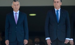 Macri é recebido no Palácio do Planalto por Bolsonaro