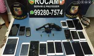 Grupo é preso com arma e 15 celulares roubados em Manaus