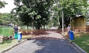 Prefeitura interdita trecho da pista de caminhada do Parque Lagoa do Japiim 