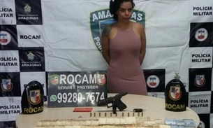 Suposta esposa de 'Marcos Pará' é presa com pistola 380 em avenida de Manaus