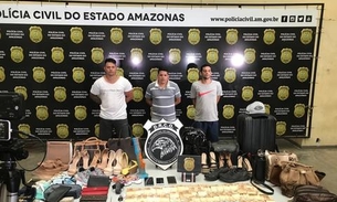 Preso trio suspeito de furtar carros com ‘chapolin’ e roubar R$ 35 mil de secretário do Governo em Manaus