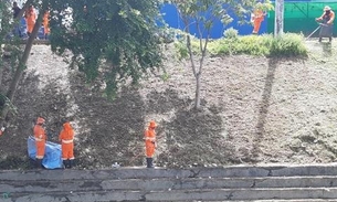 Locais que vão receber bandas, blocos e escolas de samba têm mutirão de limpeza em Manaus