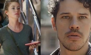 Marina Ruy Barbosa e José Loreto têm conversa séria em bastidores de novela