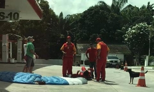Paraquedista faz ‘pouso forçado’ e cai em posto de gasolina em Manaus
