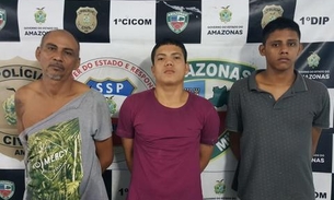 Trio é preso com arma e carro clonado com placa de policial civil em Manaus