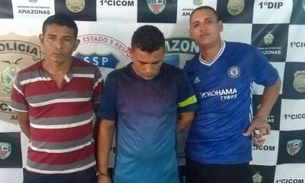 Trio é preso suspeito de se passar por picolezeiros para roubar celular em Manaus
