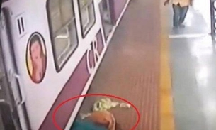 Mulher é flagrada fazendo xixi em trilho e é atingida por trem