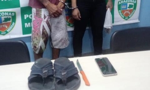 Armada com faca, dupla é presa após roubar sandália de vítima em  Manaus