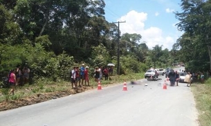 Mãe e filho morrem dilacerados em grave acidente de moto em Manaus