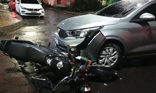 Motorista bêbada atinge motocicleta e deixa mulher ferida em Manaus