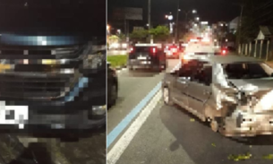 Homem fica ferido após acidente violento em avenida de Manaus