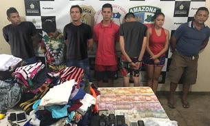 Polícia recupera mercadoria furtada de loja, prende 6 pessoas e apreende adolescentes no Amazonas 