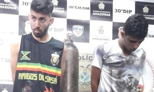 Em Manaus, polícia prende dupla suspeita de tentar roubar cofre de posto de combustíveis