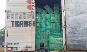 PF apreende caminhão com carga de cigarros contrabandeados do Paraguai