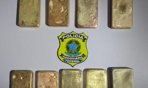 PRF apreende barras de ouro dentro de carro na BR-174 