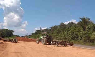 Serviços de terraplanagem na AM-070 são retomados 