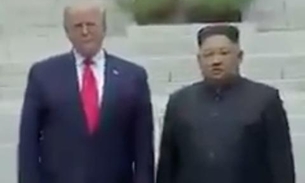 Trump cruza a fronteira e tem encontro histórico com Kim Jong-un na Coreia do Norte