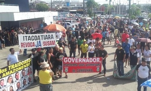 Servidores protestam contra congelamento de salários e avisam governador: 'vai virar um caos'