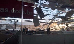 Teto da Lojas Americanas em shopping desaba e deixa clientes feridos